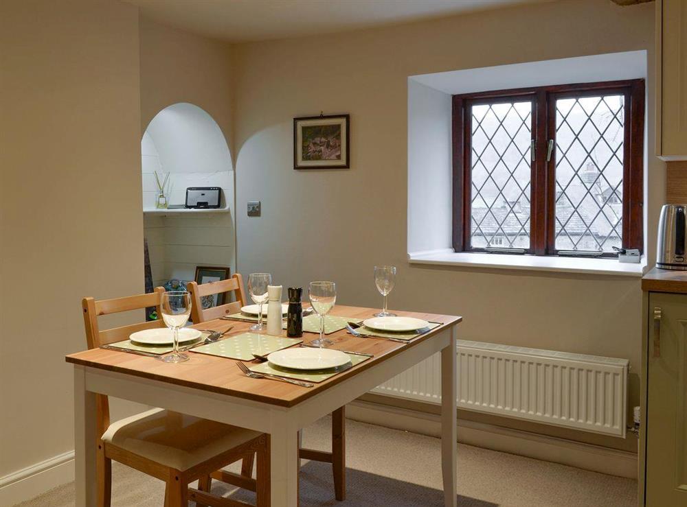 Spacious dining area at Rose Cottage in Grindleford, near Bakewell, Derbyshire