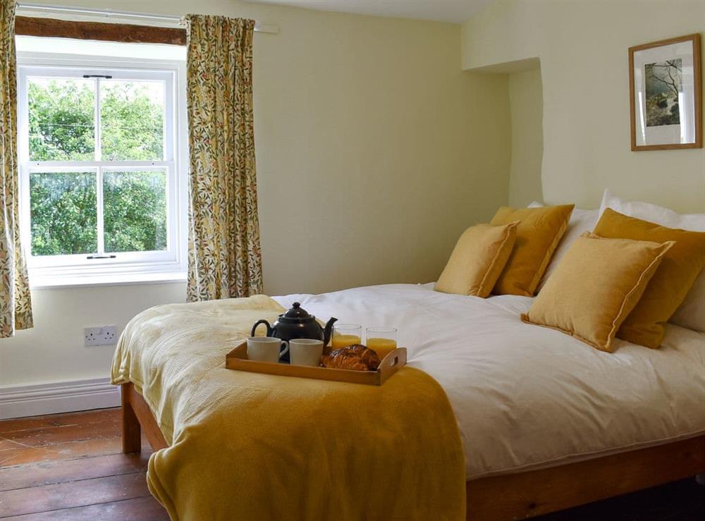 Comfortable double bedroom at Rose Cottage in Houlsyke, near Whitby, North Yorkshire