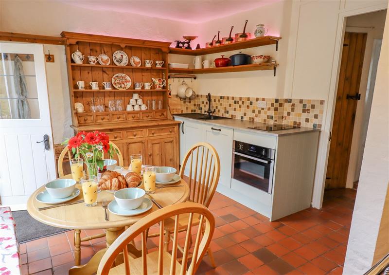 The kitchen at Rose Cottage in Holcombe, Teignmouth