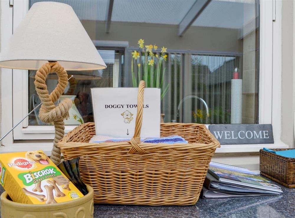 Dog welcome pack at Rose Cottage in Norham, near Berwick-upon-Tweed, Northumberland