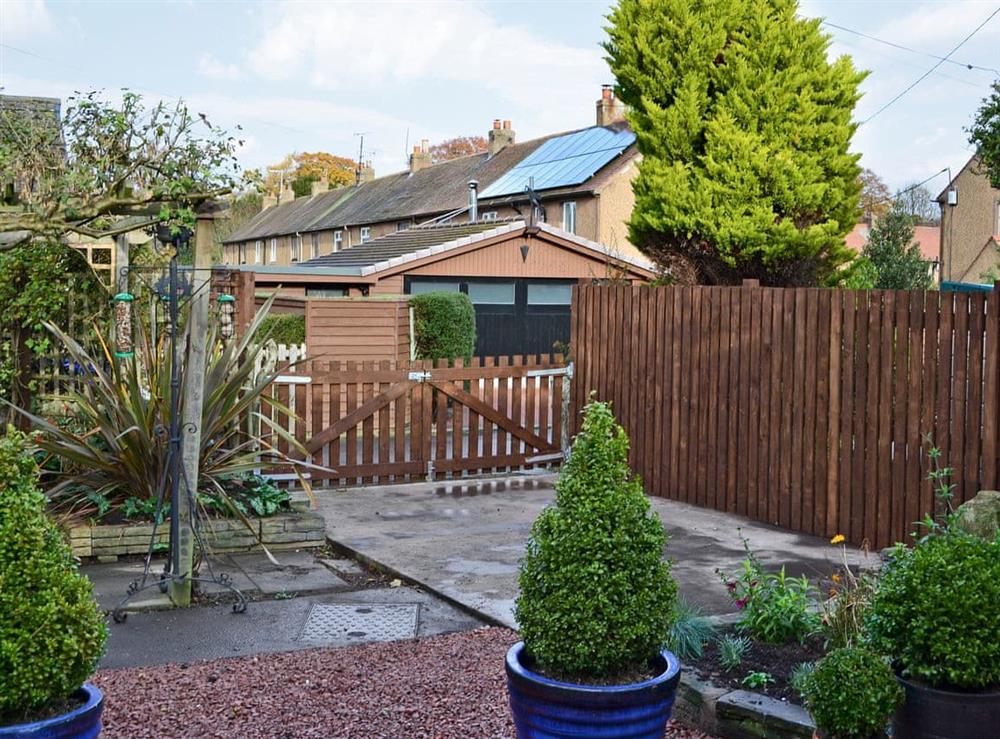 Peaceful, enclosed garden at Rose Cottage in Norham, near Berwick-upon-Tweed, Northumberland