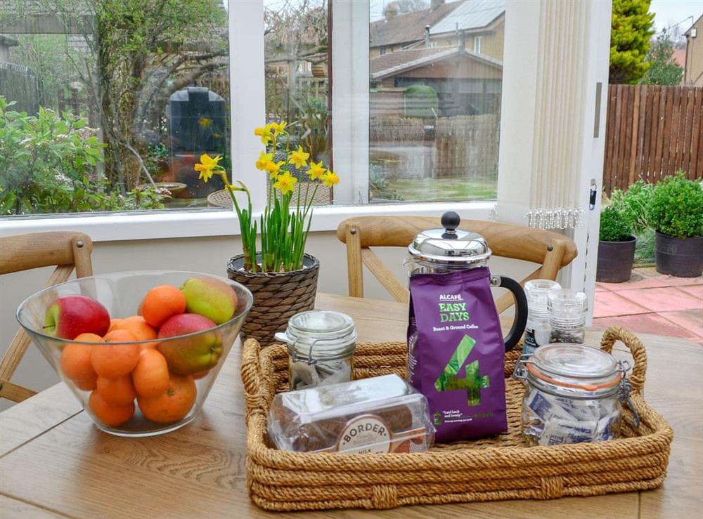 Welcome pack at Rose Cottage in Norham, near Berwick-upon-Tweed, Northumberland