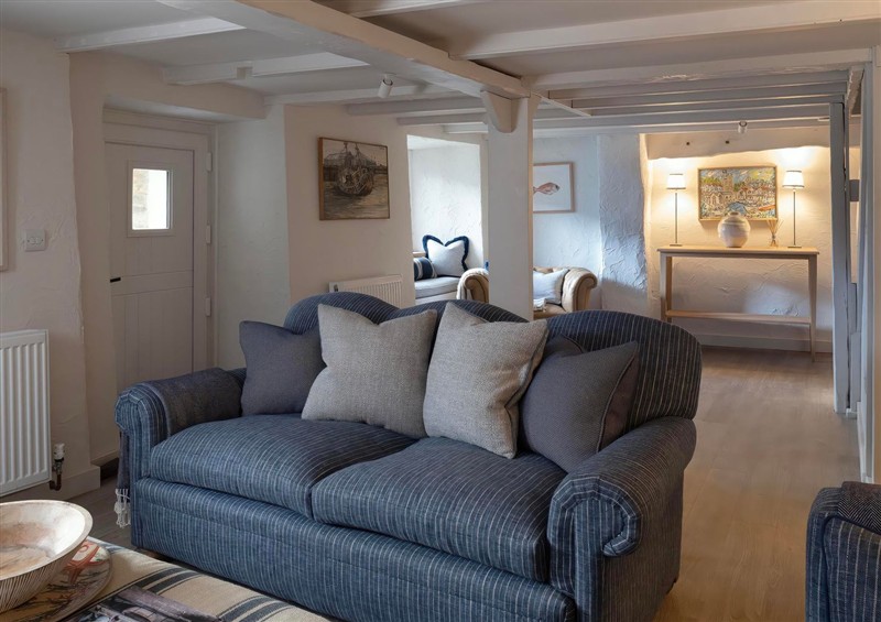 The living area at Rose Cottage, Porthcothan Bay near Padstow