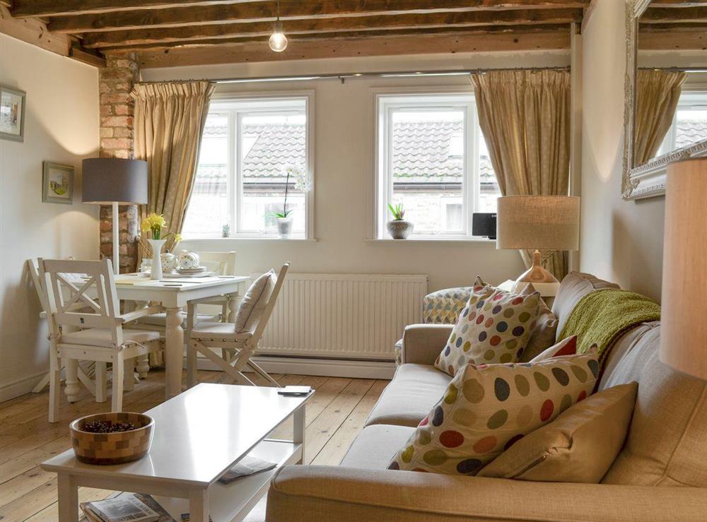 Charming living and dining room at Rose Cottage in Stillington, near York, Yorkshire, North Yorkshire