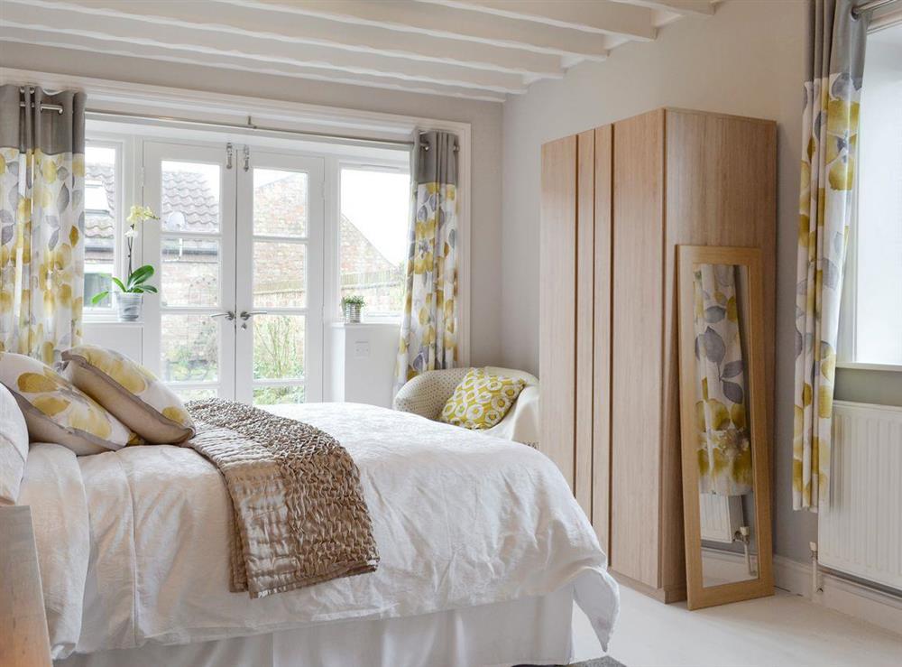 Comfortable double bedroom at Rose Cottage in Stillington, near York, Yorkshire, North Yorkshire