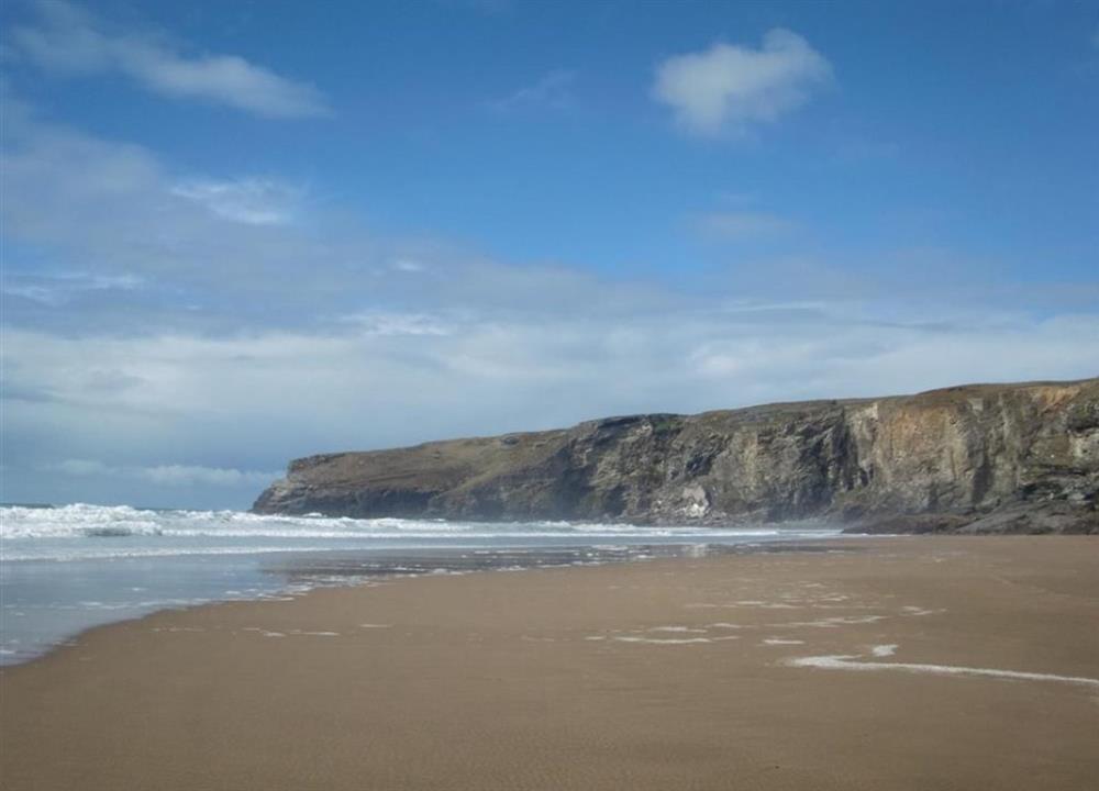Local beach on winters day at Rose Cottage in Tintagel