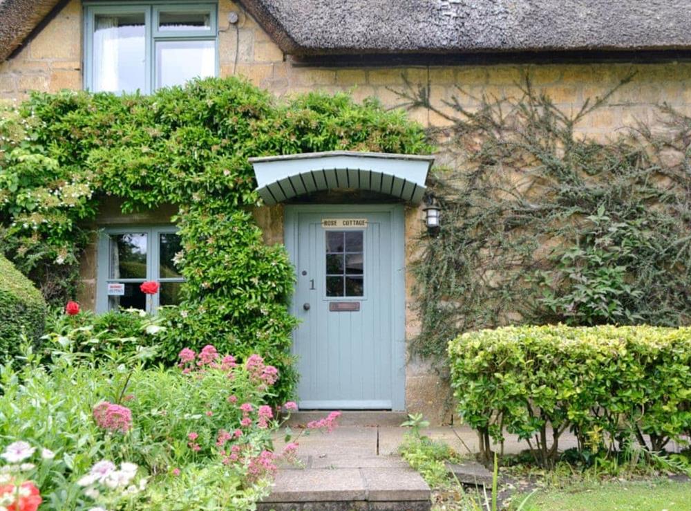 Beautiful façade at Rose Cottage in Westington, Chipping Campden, Glos., Gloucestershire
