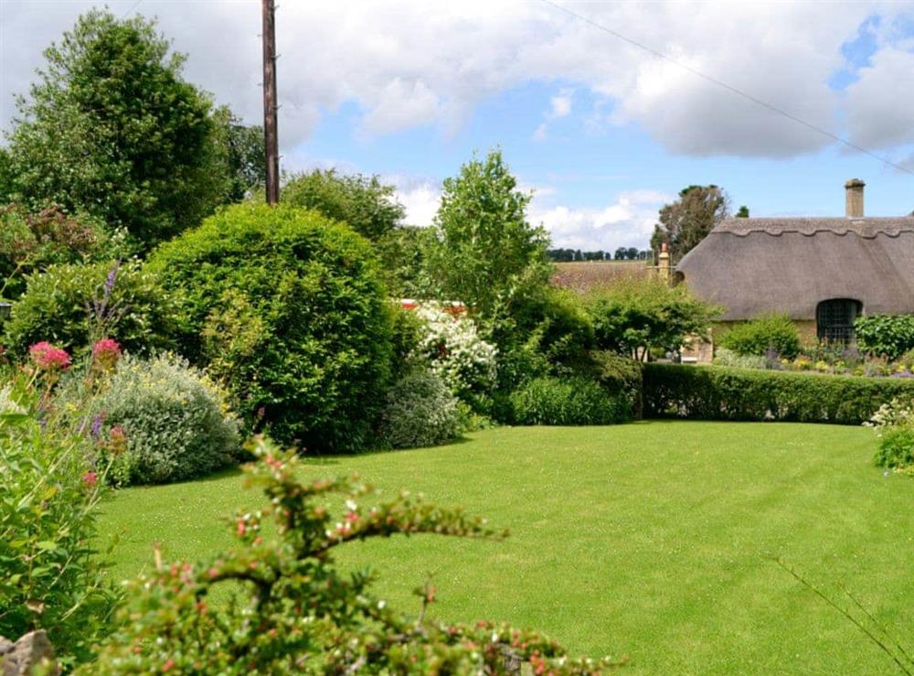 Mature garden at Rose Cottage in Westington, Chipping Campden, Glos., Gloucestershire