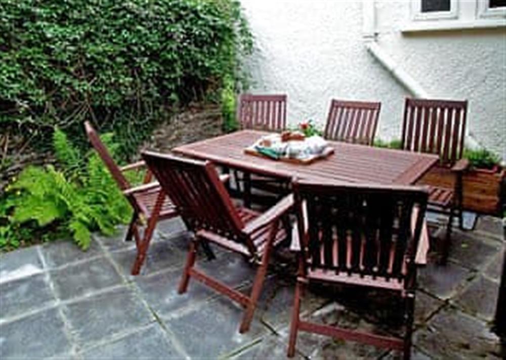 Sitting-out-area at Rose Cottage in Wheddon Cross, Exmoor, Somerset