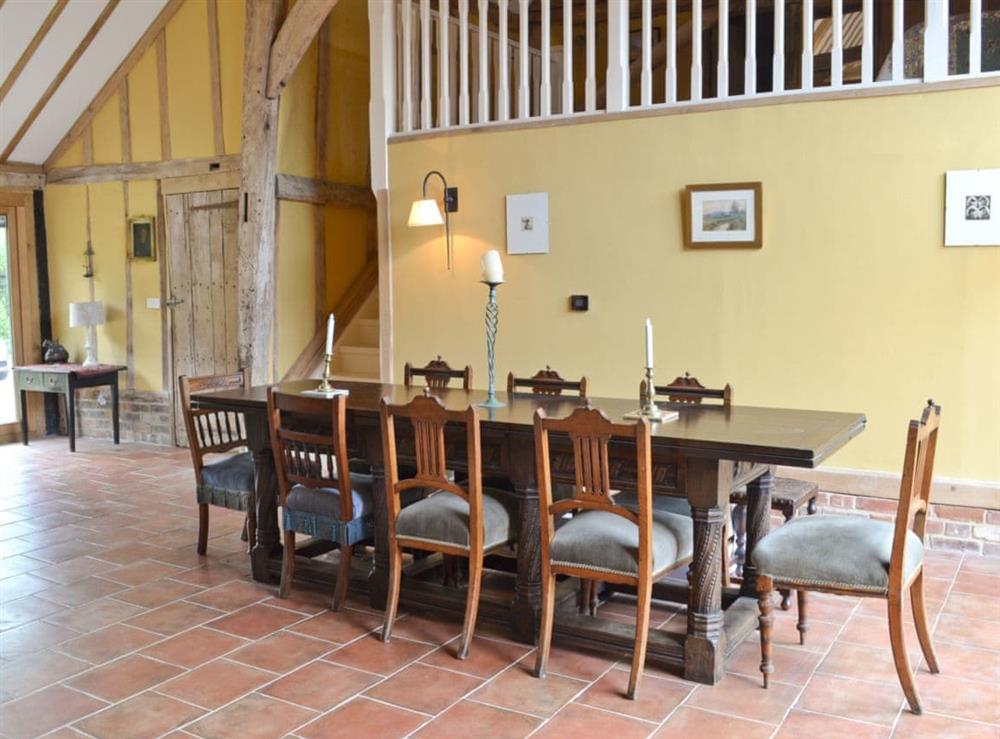 Dining Area at Rose Farm Barn in Cratfield, near Laxfield, Suffolk