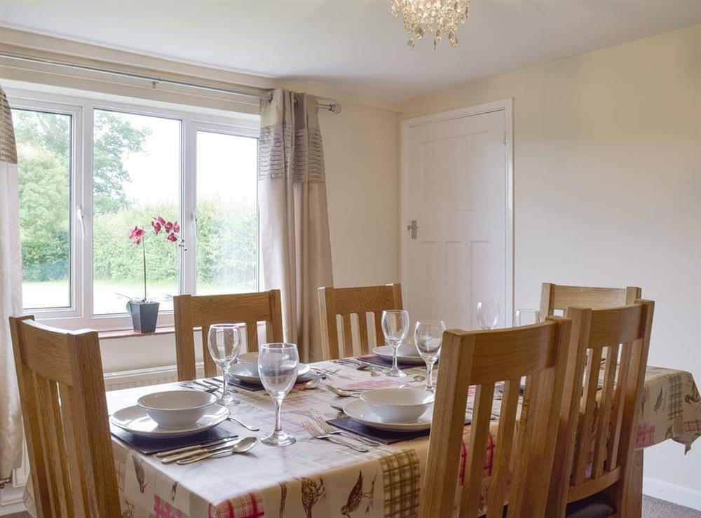 Airy dining room at Rose Farm Cottage in Frostenden, near Beccles, Suffolk