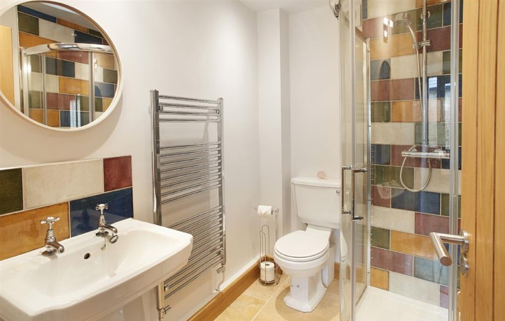 Shower room with walk in shower at Rosebank Barn, Ablington