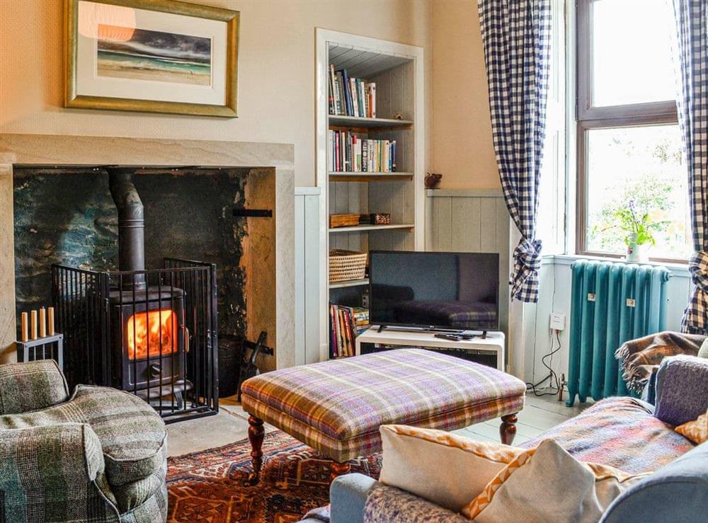 Living area at Rosebank Cottage in Borgue, near Kirkcudbright, Kirkcudbrightshire