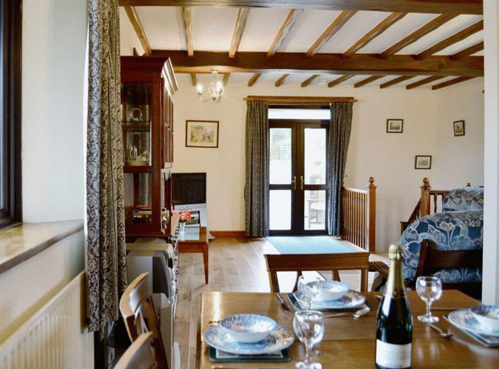 Dining Area at Rosebank Cottage in Stowford, Devon/Cornwall border, Great Britain