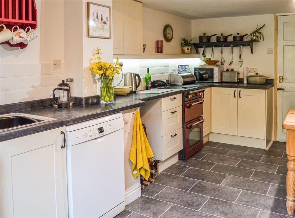 Kitchen area at Rosebud Cottage in Mundesley, Norfolk