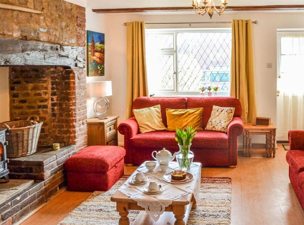 Living room at Rosebud Cottage in Mundesley, Norfolk