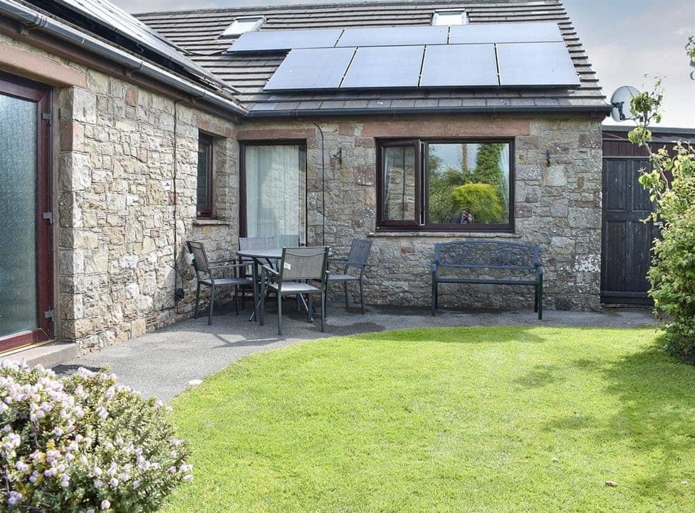 Sitting-out-area at Rosedean in Ireby, near Wigton, Cumbria