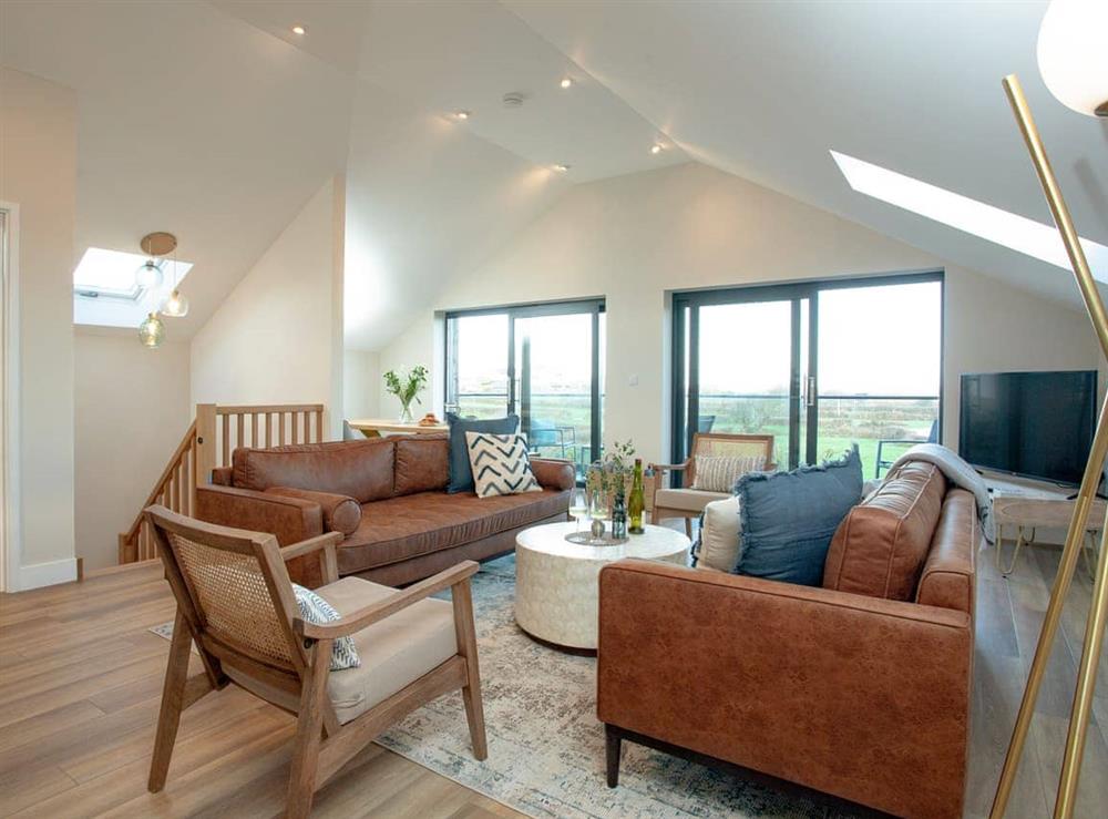 Open plan living space at Rosefern in Tintagel, Cornwall