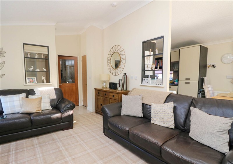 The living area at RoseGrace Lodge, Auchterarder