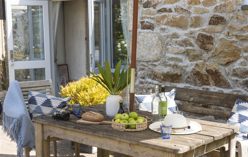 Outside at Rosehendra, Cornwall