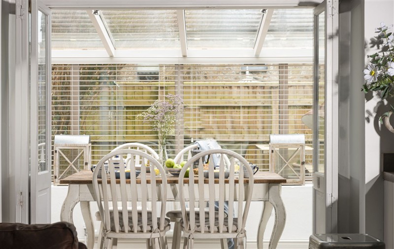 The dining area at Rosehendra, Cornwall