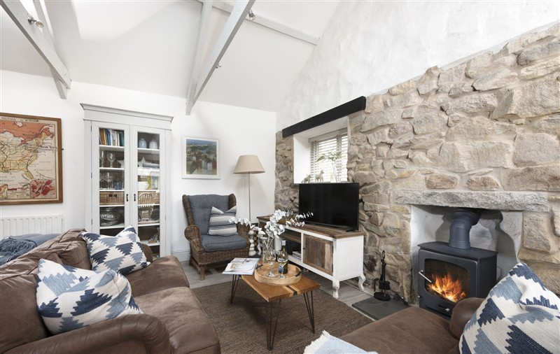 The living area at Rosehendra, Cornwall