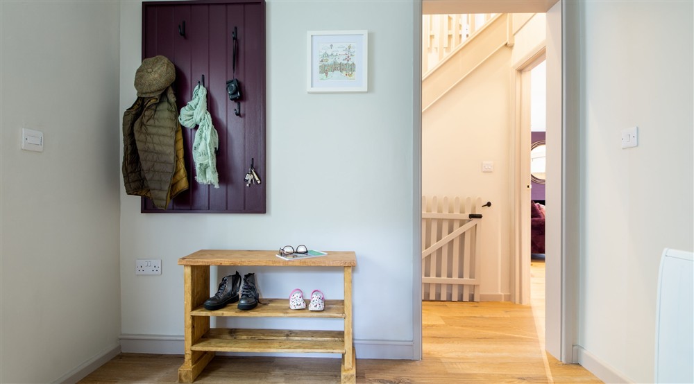 The boot room at Roseland Porth Farm Cottage in Truro, Cornwall