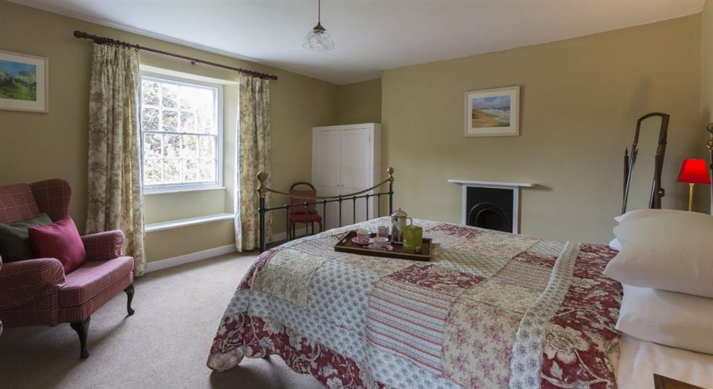The double bedroom at Roseland Porth Farm House in Roseland, Cornwall