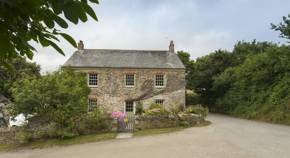 The exterior of Porth Farm House and Towan Cottage, Roseland, Cornwall at Roseland Porth Farm House in Roseland, Cornwall