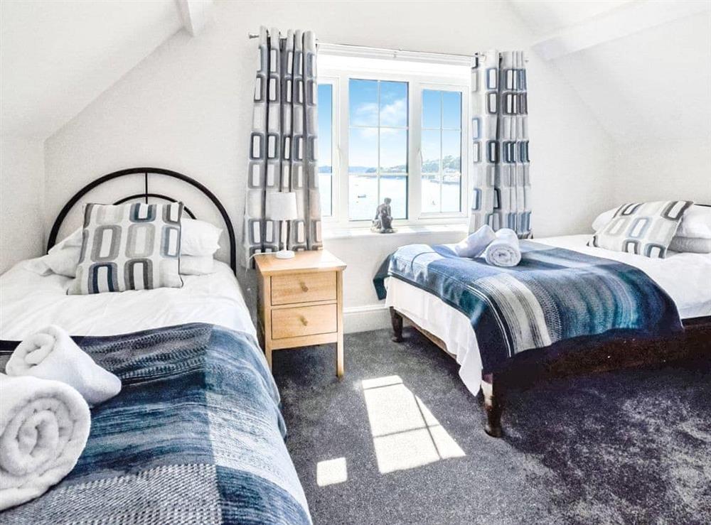 2nd floor twin bedroom to the front at Roseland View in St Mawes, Cornwall