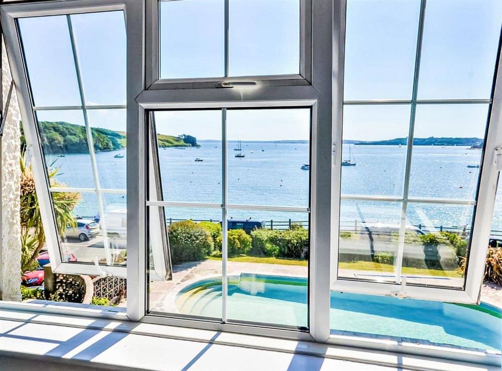 View from master bedroom window at Roseland View in St Mawes, Cornwall