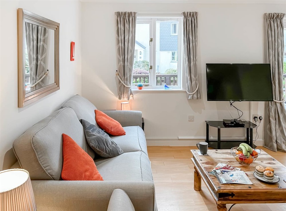 Living room/dining room at Rosemary Cottage in Falmouth, Cornwall