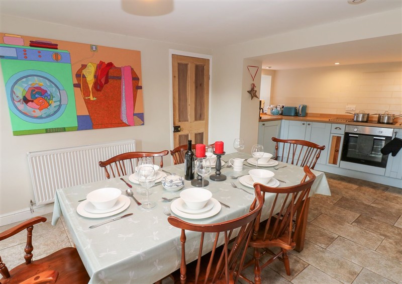 This is the dining room at Rosemary Cottage, Redmire near Leyburn