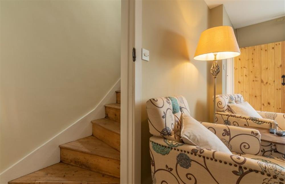 Ground floor: Additional stairs from the sitting room at Rosemary Cottage, Thornham near Hunstanton