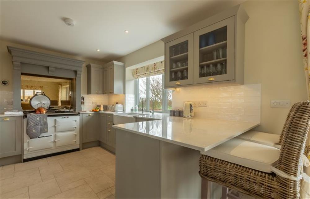 Ground floor: Modern well-equipped kitchen at Rosemary Cottage, Thornham near Hunstanton