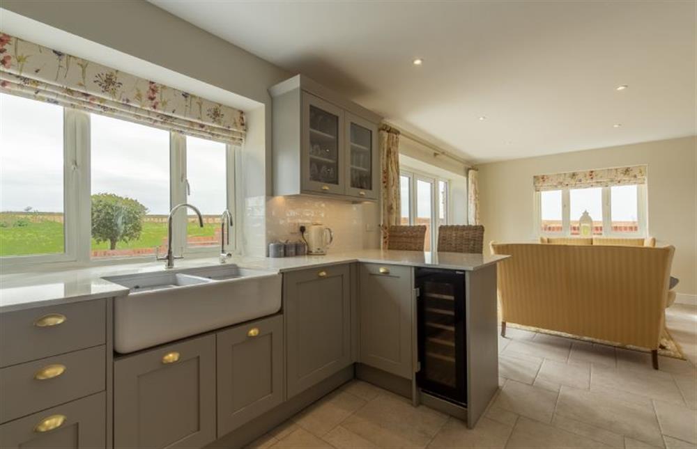 Ground floor: The views make it easier to be busy at the kitchen sink! at Rosemary Cottage, Thornham near Hunstanton