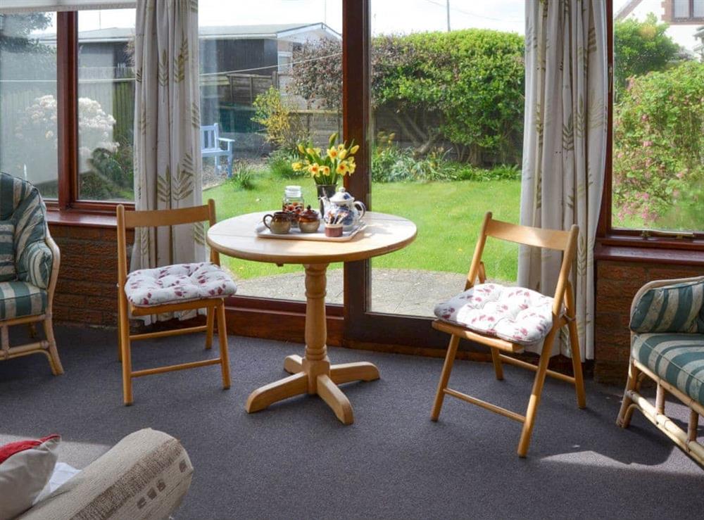 Sun room at Rosemary’s Sea View in Bacton, Norfolk