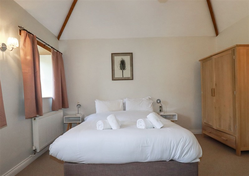 This is the bedroom at Roses Stable, Bodrean near Truro