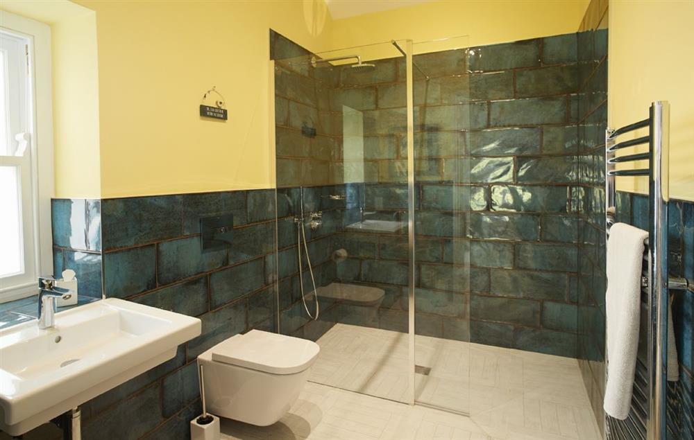 En-suite shower room with large walk in shower at Rosevean House, St. Agnes