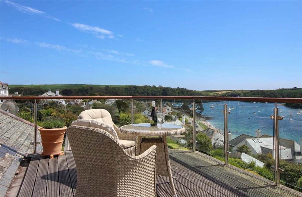 Balcony at Rosevean House in St Mawes, Cornwall