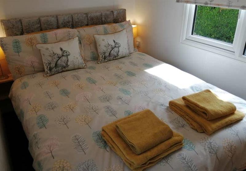 Double bedroom in the Oasis View VIP at Rosewood Waters in Woodhall Spa, Lincolnshire