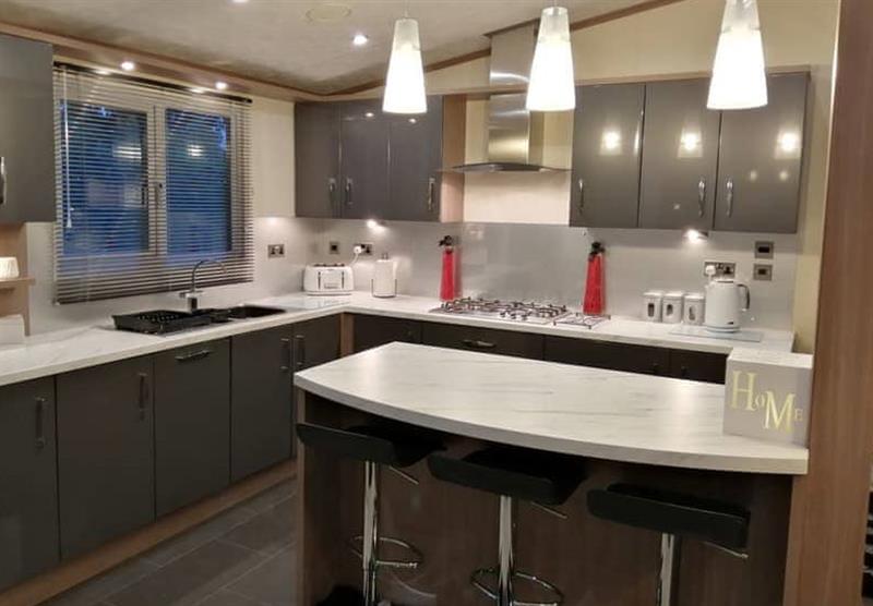 Kitchen in the Lakeside View VIP at Rosewood Waters in Woodhall Spa, Lincolnshire