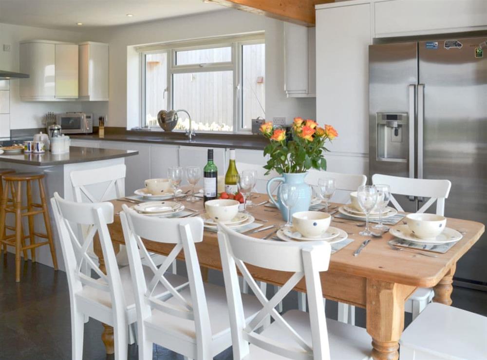 Charming kitchen/ dining area at Roskear in Crackington Haven, near Bude, Cornwall