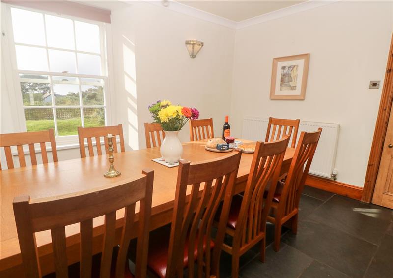 The dining room at Roskorwell Manor, Roskorwell near St Keverne