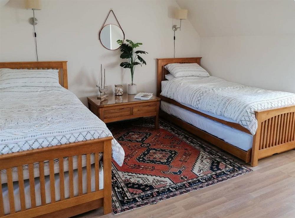 Twin bedroom at Rosslyn Cottage in Portmahomack, near Tain, Highlands, Ross-Shire