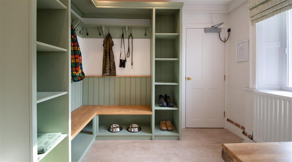 The boot room at Rothley Lakehouse in Morpeth, Northumberland