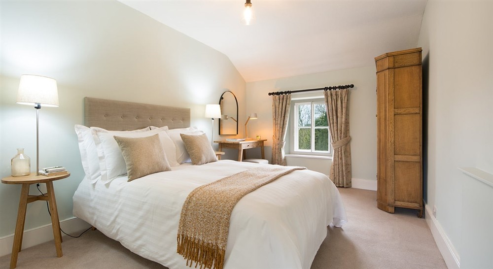 The double bedroom in the annex at Rothley Lakehouse in Morpeth, Northumberland