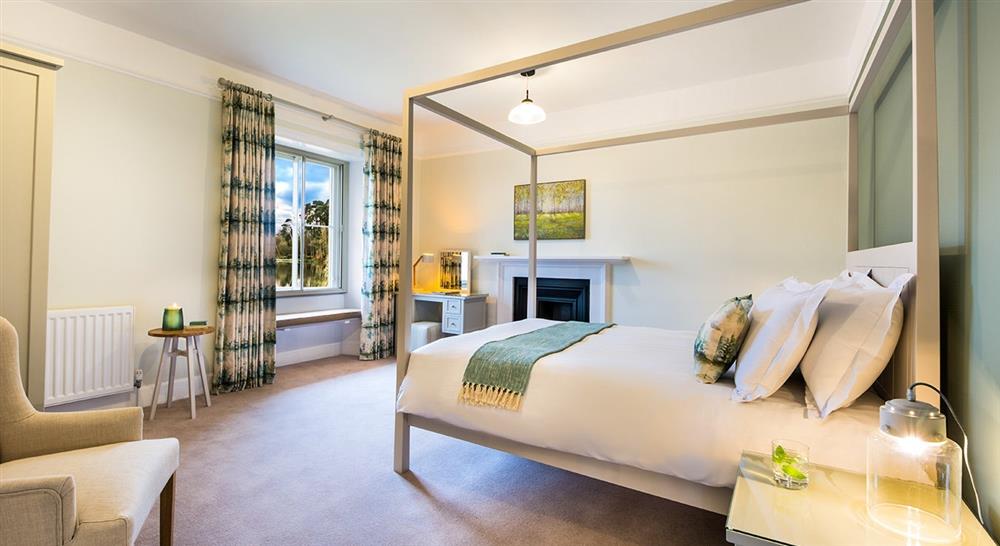 The first king size bedroom at Rothley Lakehouse in Morpeth, Northumberland