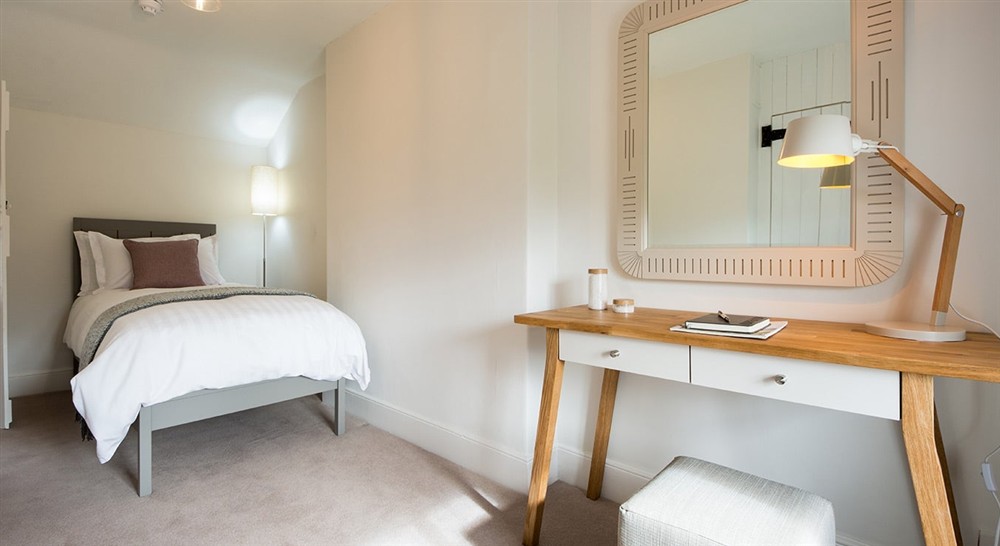 The single bedroom in the annex at Rothley Lakehouse in Morpeth, Northumberland