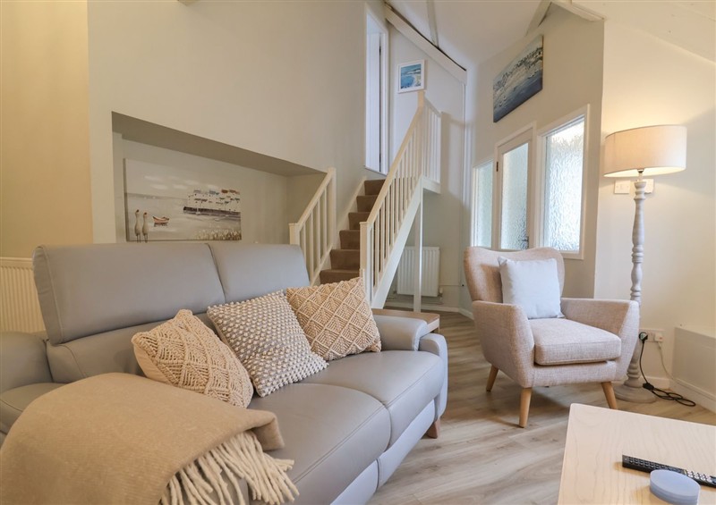 The living area at Round Barn, Ilfracombe